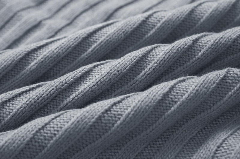 Gafeng Mens Turtleneck Sweaters Winter Thick Ribbed Knit Loose Fit Chunky Thermal Cable Pullover Knitwear (Large, A-Dark Gray) - Image 2